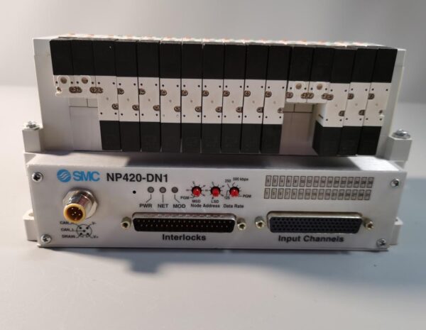 SMC NP420-DN1 16-Port Pneumatic Manifold Controller AMAT 4060-001101 As-Is - Image 2